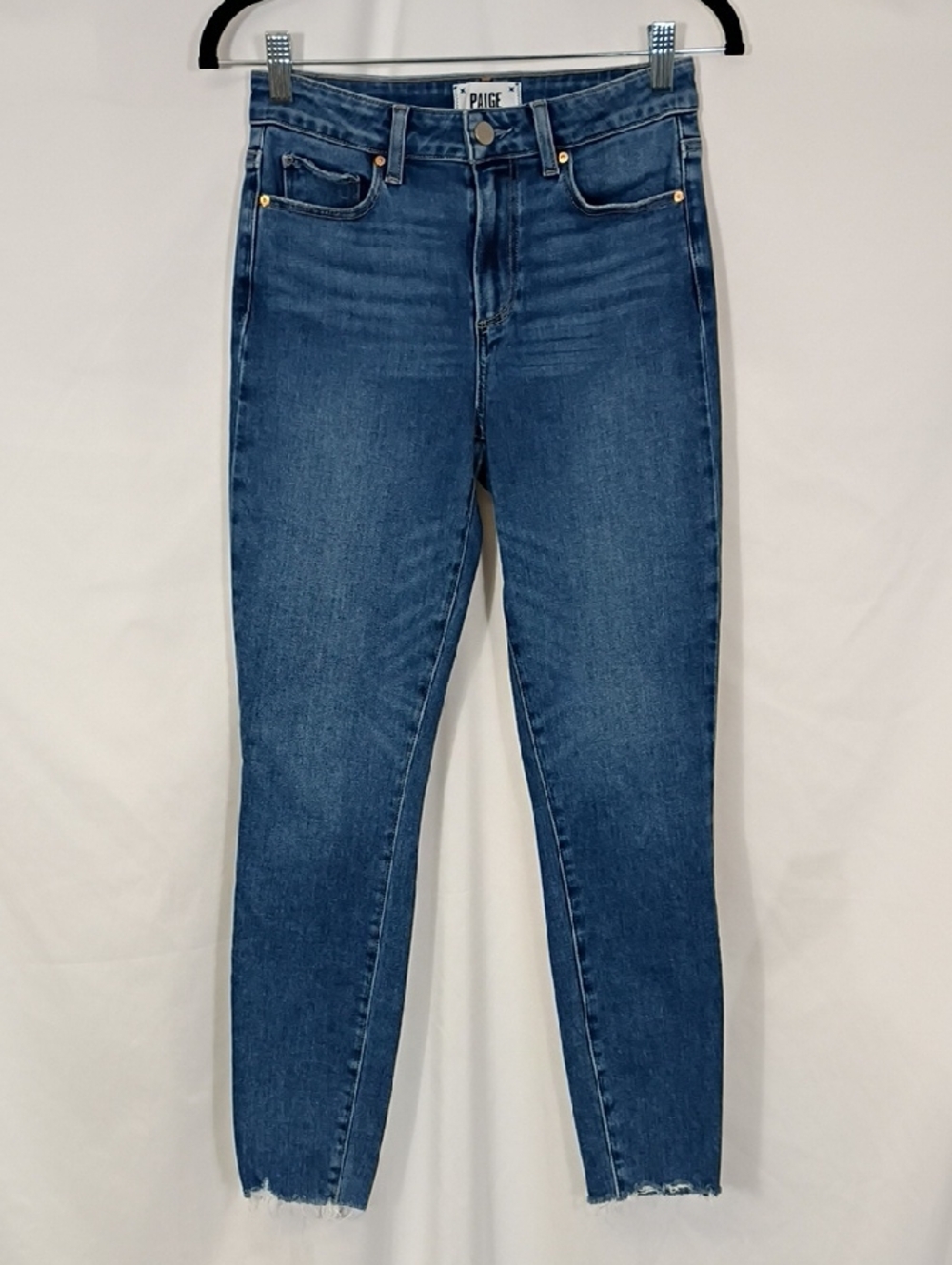 EUC Paige Hoxton Ankle Limitless Ragged Fray Hem Women Size 26 Denim